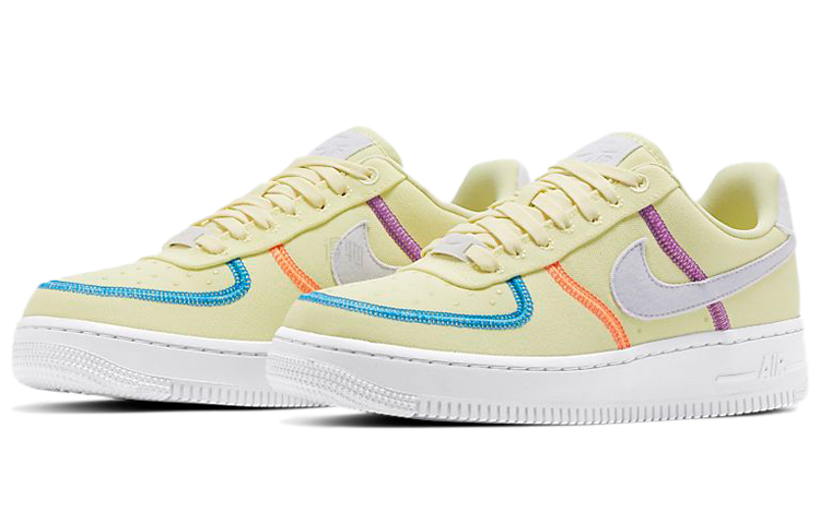 Женские кроссовки Nike Air Force 1 '07 LX (желтые) — Светло-жёлтый — фото 3