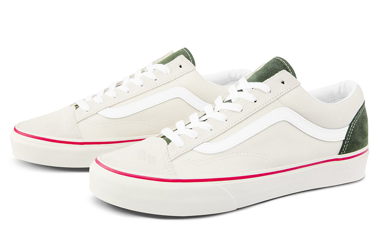 Унисекс кеды Vans Style 36 (бело-красные) — фото 2