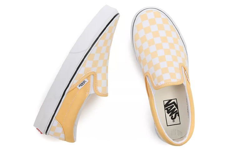 Кеды Vans slip-on (желто-белые) — фото 4