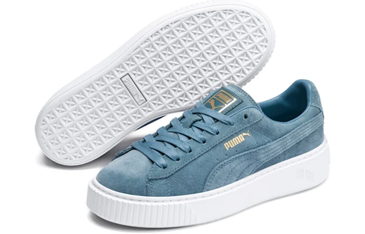 Женские кеды PUMA Suede Platform (синие) — фото 3