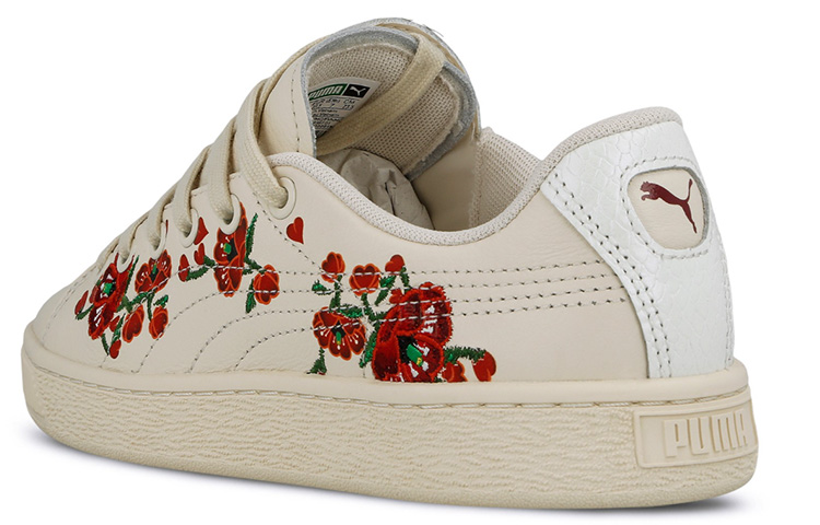 Женские кеды PUMA Basket Sue Tsai Cherry Bombs (бело-красные) — фото 4