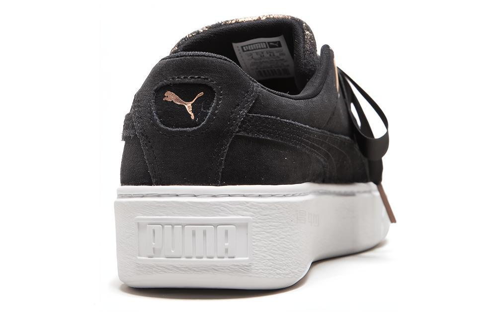 Женские кеды PUMA Platform (черно-золотые) — фото 4