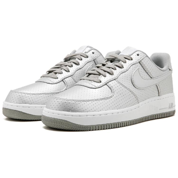 Мужские кроссовки Nike Air Force 1 07LV8 (серебристо-белые) — Серебристыйбелый — фото 3