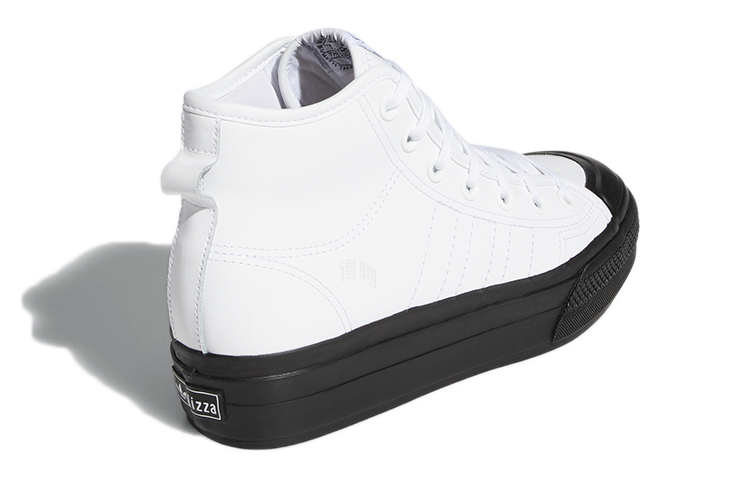 Женские кеды adidas originals NIZZA PLATFORM MID Rf Platform Mid (бело-черные) — Белый / чёрный — фото 4