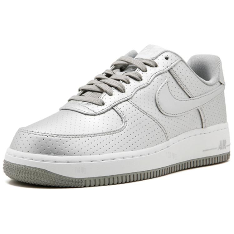 Мужские кроссовки Nike Air Force 1 07LV8 (серебристо-белые) — Серебристыйбелый — фото 2