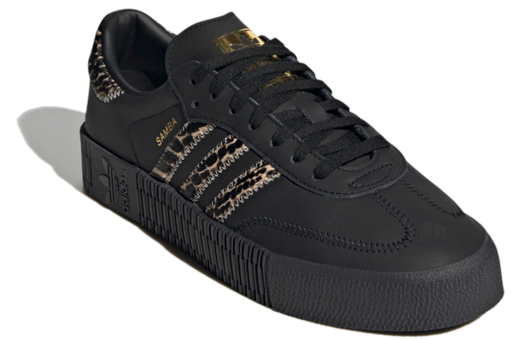Женские кеды adidas originals Sambarose (черно-коричневые) — Чёрный / коричневый — фото 3