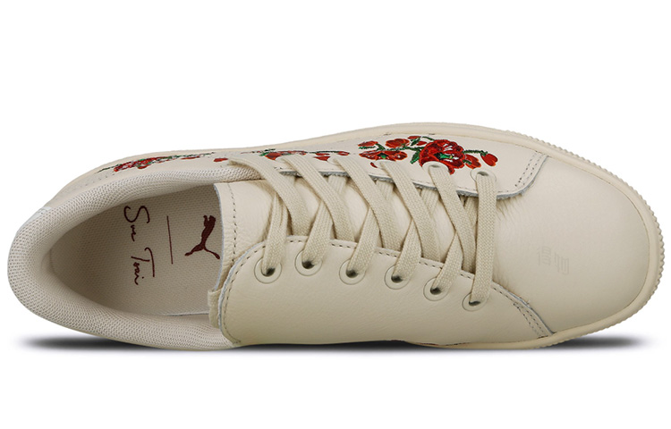 Женские кеды PUMA Basket Sue Tsai Cherry Bombs (бело-красные) — фото 3