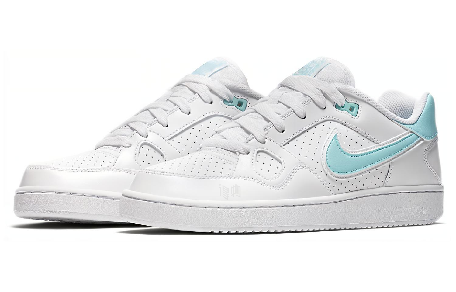 Женские кеды Nike Son of Force (бело-зеленые) — Белыйзелёный — фото 2