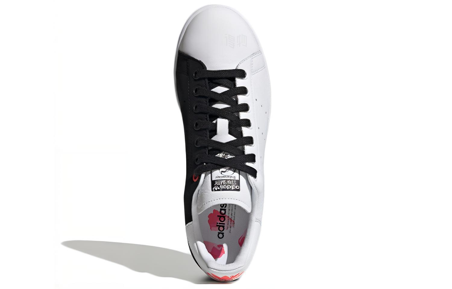 Женские кеды adidas STAN SMITH (бело-черно-красные) — фото 4