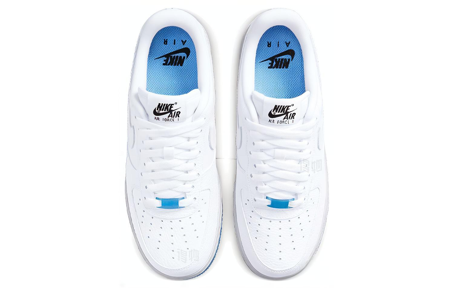 Женские кроссовки Nike Air Force 1 (бело-синие) — Белый / синий — фото 5