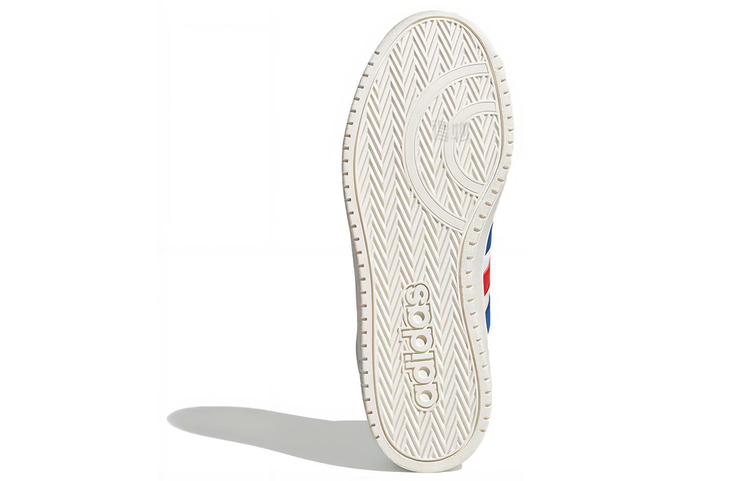 Мужские кроссовки adidas neo Hoops 2.0 MID (белый) — Белый / красный / белый — фото 6