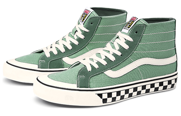 Кеды Vans SK8 138 Decon Sf (зеленый шахматный) — фото 3