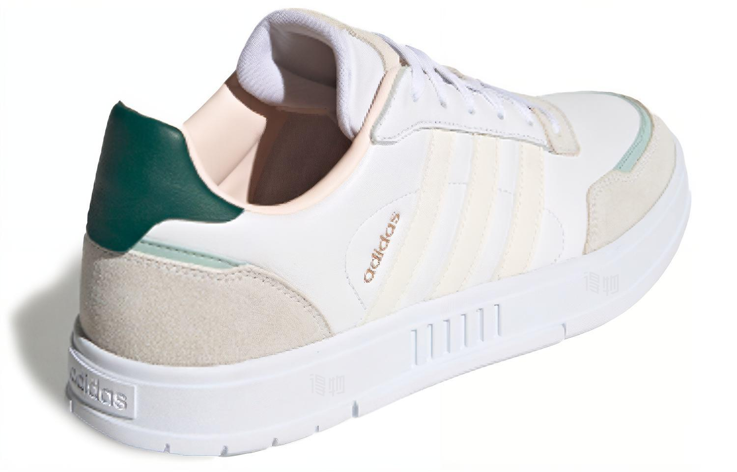 Мужские кеды adidas neo Courtmaster (бело-серо-зеленые) — Белый / серый / зелёный — фото 4