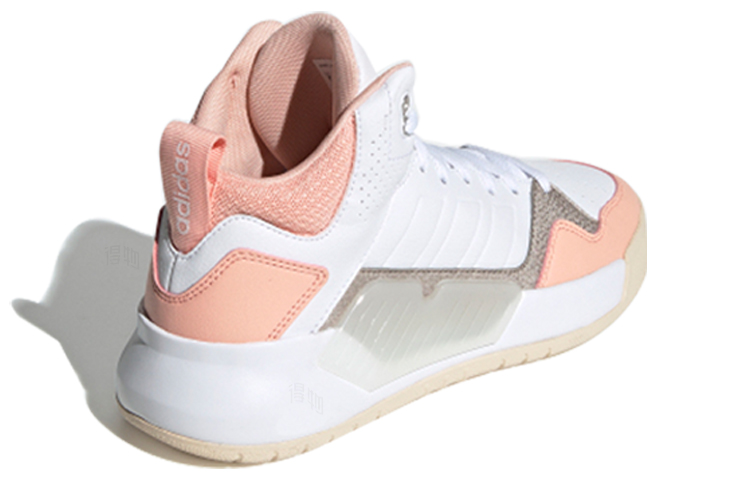 Женские кеды adidas neo PLAY9TIS 2 (бело-коричнево-оранжевые) — фото 3