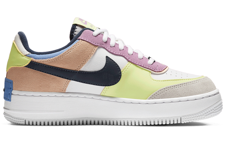 Женские кроссовки Nike Air Force 1 shadow (черный / желтый / розовый) — Чёрный / жёлтый / розовый — фото 2