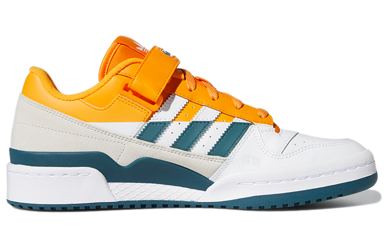 Мужские кеды adidas originals FORUM Low Premium (бело-желто-синие) — Белый / синий / жёлтый — фото 2