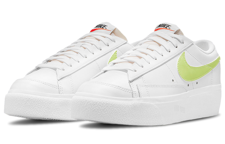 Женские кеды Nike Blazer Platform (бело-зеленые) — фото 3