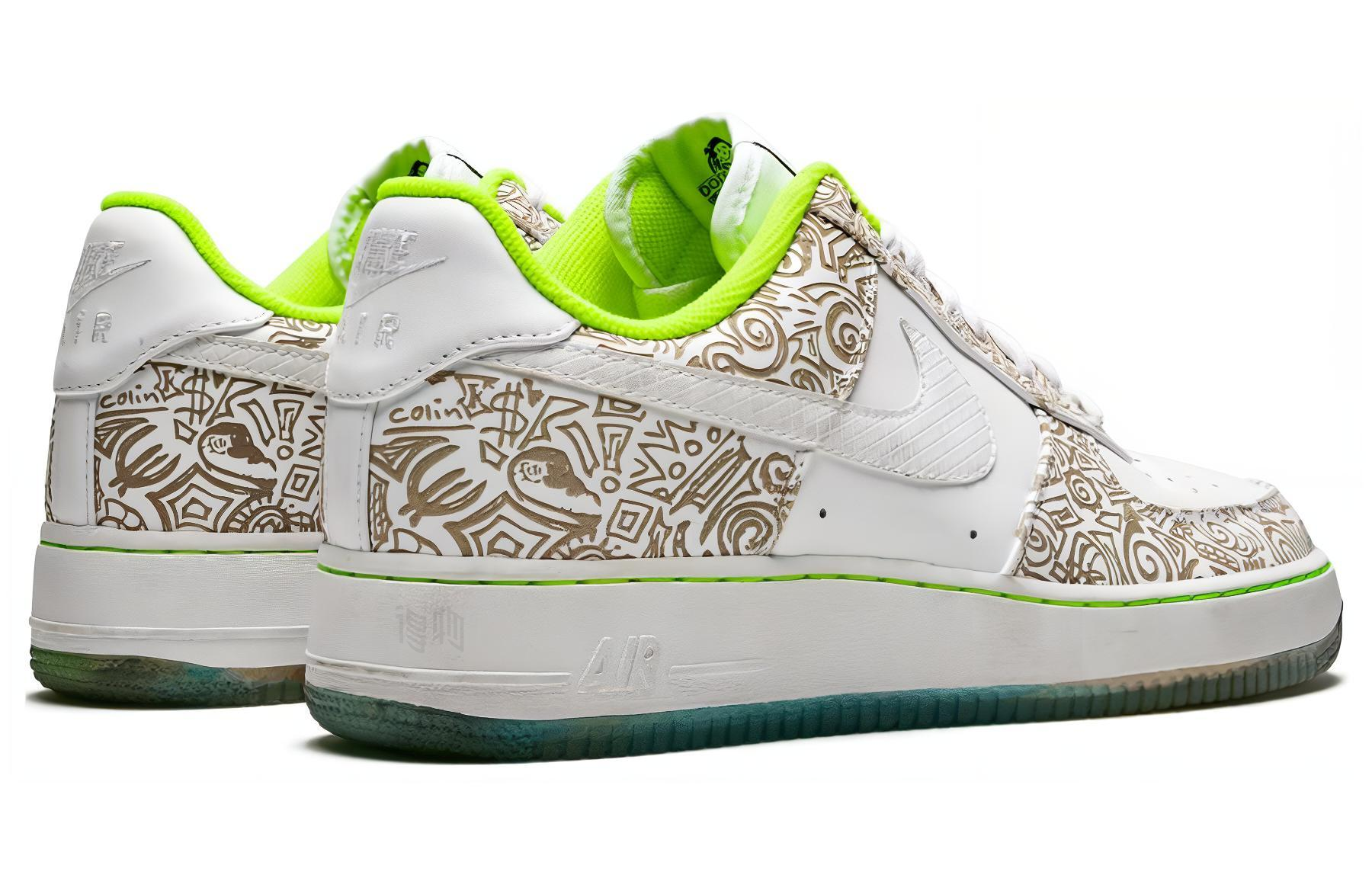 Мужские кроссовки Nike Air Force 1 Doernbecher (белые) — 白/白/伏特 — фото 4