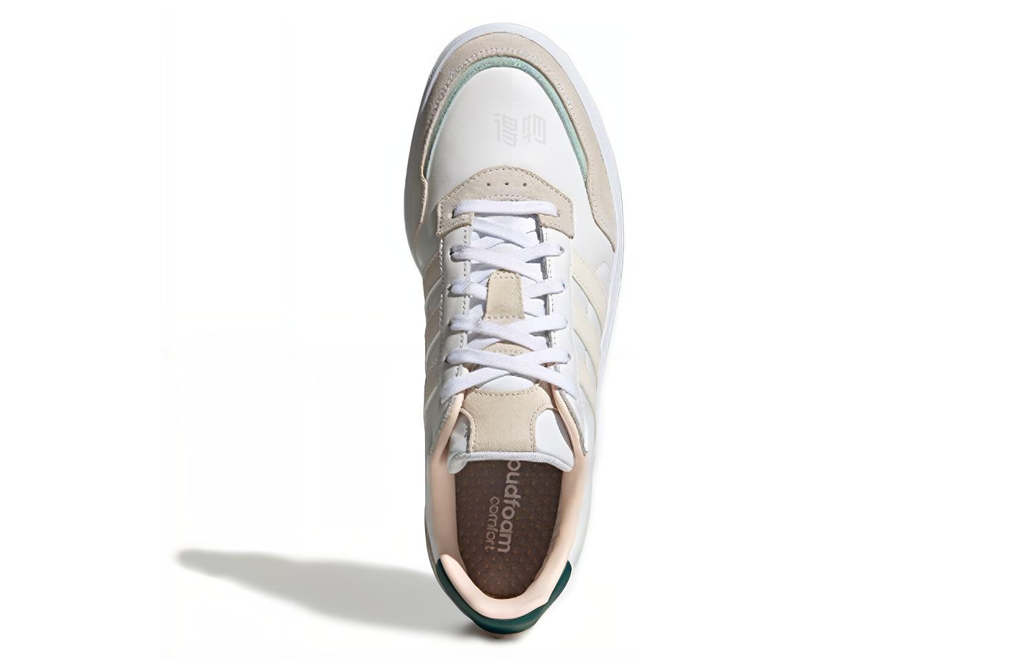 Мужские кеды adidas neo Courtmaster (бело-серо-зеленые) — Белый / серый / зелёный — фото 5