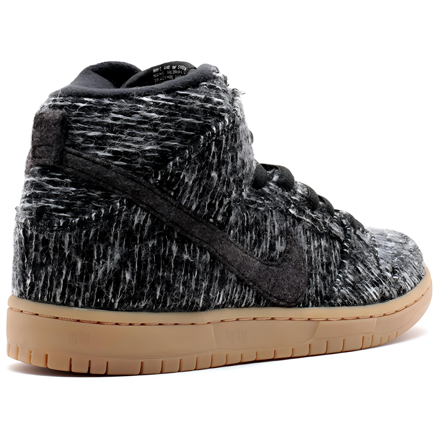 Мужские кроссовки Nike Dunk (черно-серые) — фото 4