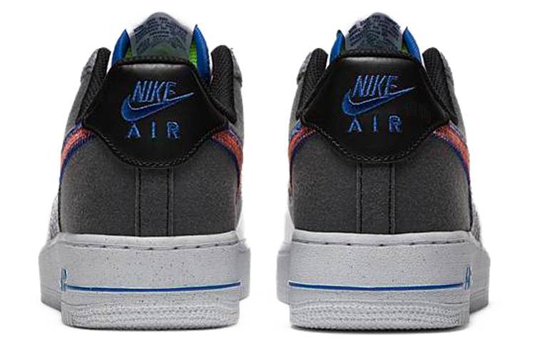 Мужские кеды Nike Air Force 1 07 (черно-бело-серые) — фото 5