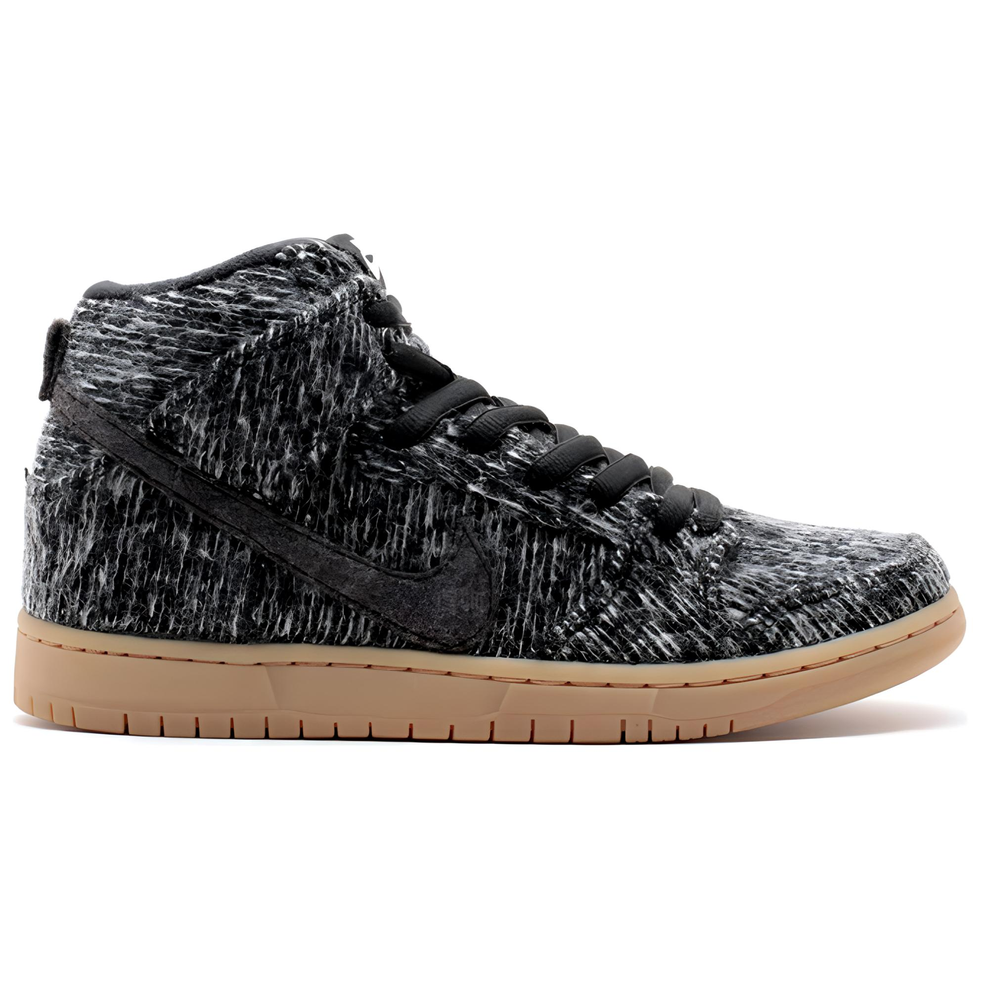 Мужские кроссовки Nike Dunk (черно-серые) — фото 2