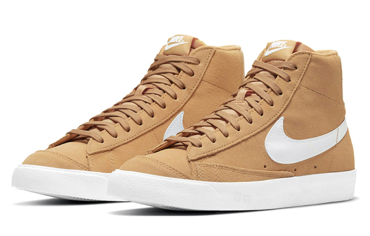Женские кеды Nike Blazer 77 Wheat Suede (золотые) — фото 3