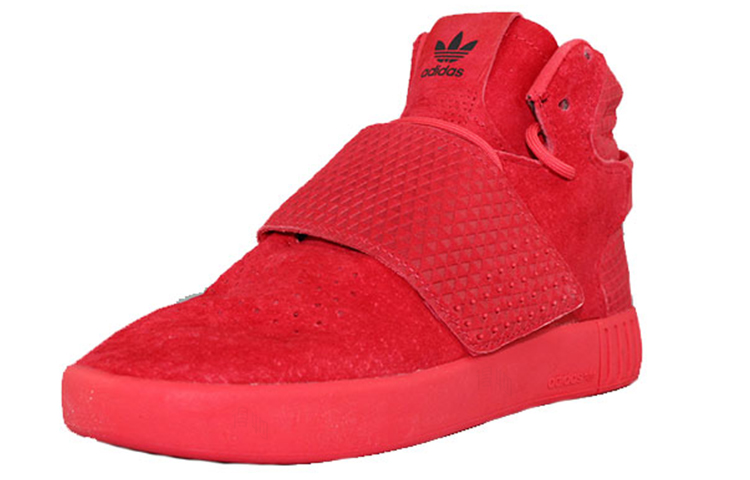 Женские кроссовки adidas originals Tubular Invader (красные) — фото 3