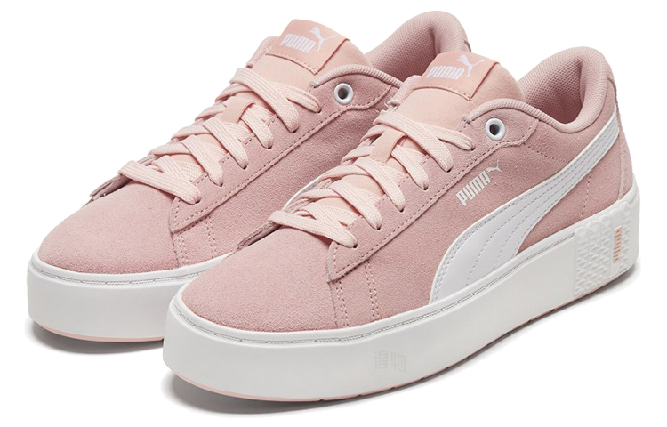 Женские кеды PUMA Smash (розово-белые) — фото 3