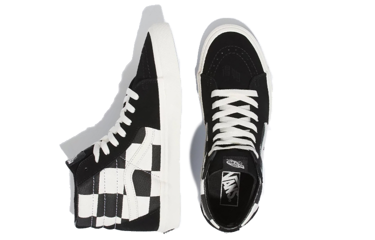 Кеды Vans SK8 Oversize Checkerboard (высокие, черно-белые) — фото 3