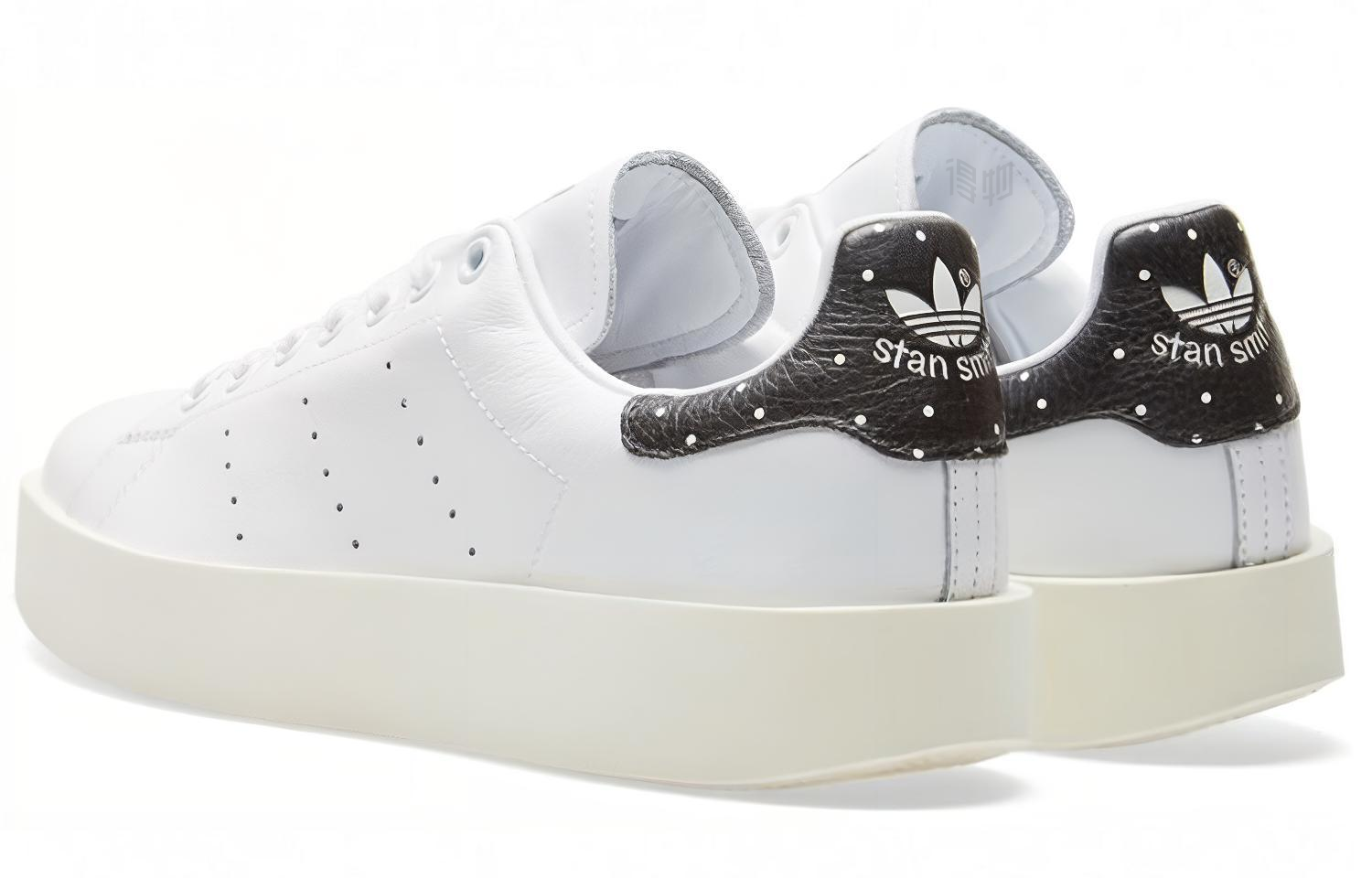 Женские кеды adidas Stan Smith Bold (черно-белые) — Чёрныйбелый — фото 4