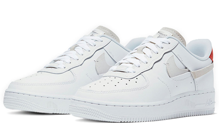 Женские кеды Nike Air Force 1 Inside Out (красно-синий) — Белый — фото 3