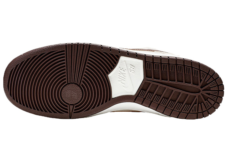 Кроссовки Nike Dunk SB Pro "Desert Sand / Mahogany" (серо-коричневый) — Тёмно-коричневый / серый — фото 4