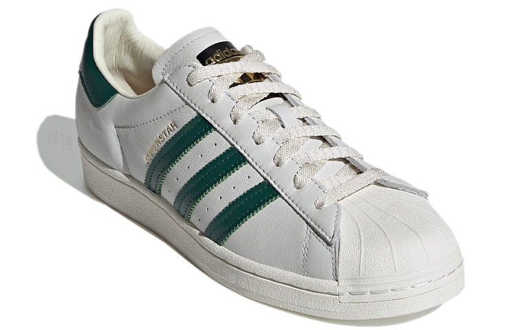 Кеды adidas originals SUPERSTAR (бело-зелено-золотой) — фото 3