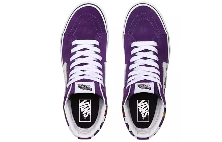 Женские кеды Vans SK8 Glitter Daisies Platform 2.0 (фиолетовый) — фото 4