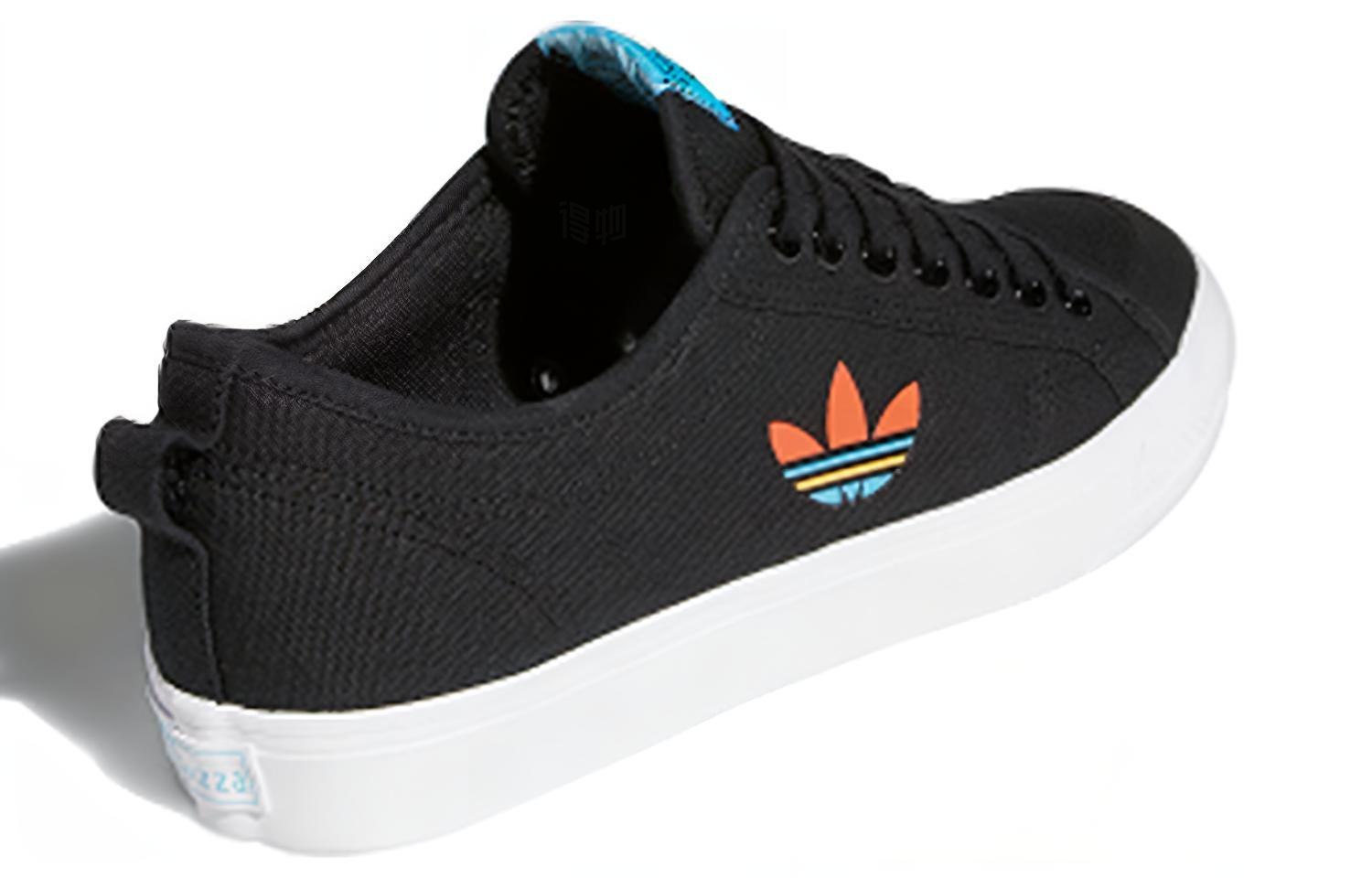 Кеды adidas originals NIZZA Trefoil (черно-сине-оранжевые) — фото 4