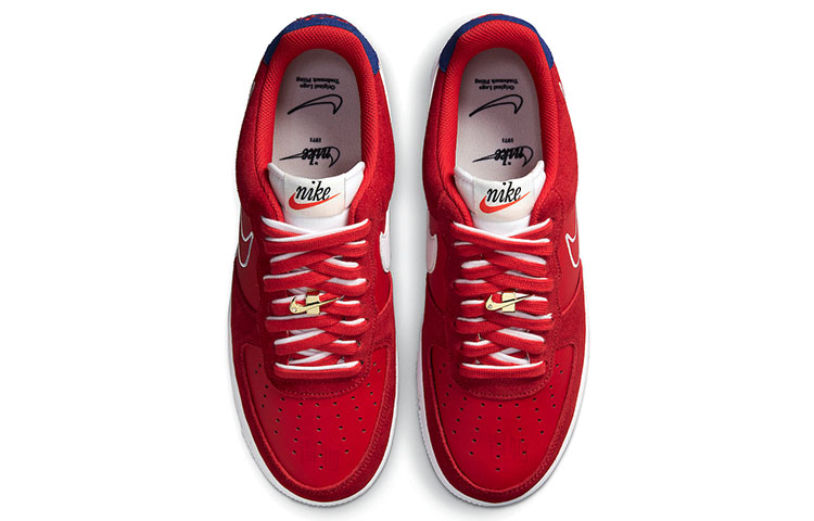 Мужские кеды Nike Air Force 1 "First Use" (красно-синие) — фото 4
