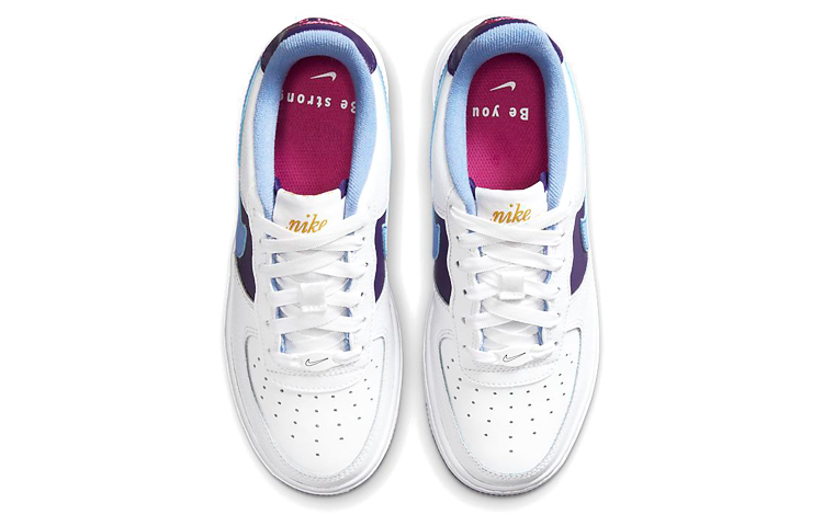 Женские кроссовки Nike Air Force 1 LV8 (сине-бело-черные) — Синий / белый / чёрный — фото 4