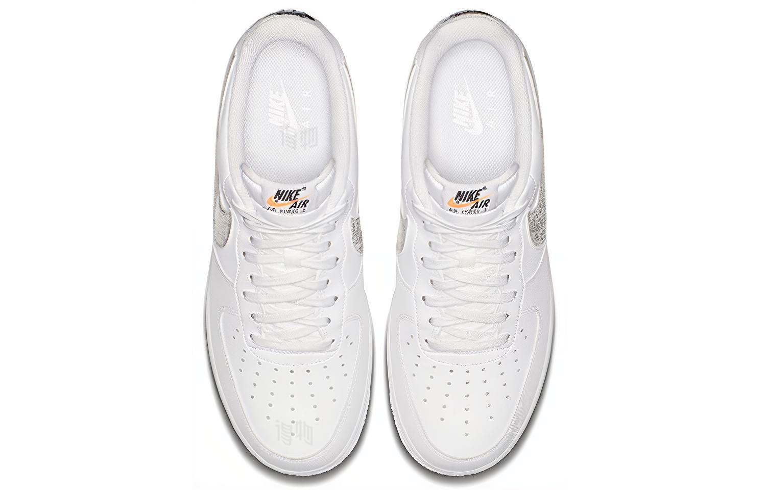 Мужские/Женские кеды Nike Air Force 1 07 LV8 (белые) — фото 5