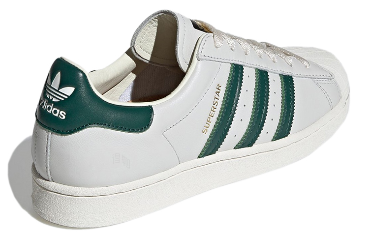 Кеды adidas originals SUPERSTAR (бело-зелено-золотой) — фото 4