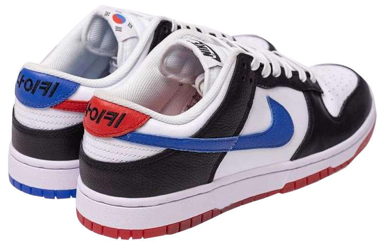 Мужские кеды Nike Dunk "South Korea" (белый / красный / синий) — фото 4