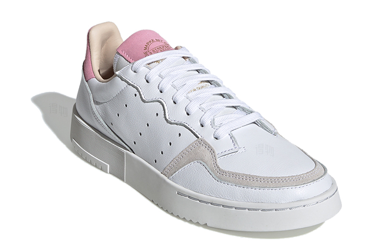 Женские кеды adidas originals Super Court (белые с розовым задником) — Розовыйбелый — фото 3