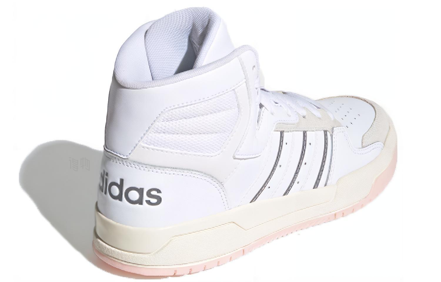 Женские кеды adidas Entrap Mid (бело-розовые) — фото 3