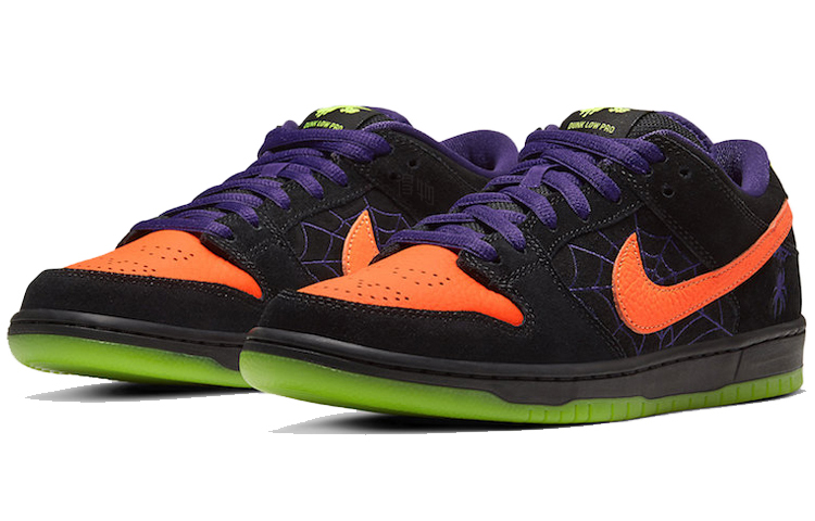 Кроссовки Nike Dunk SB “Night of Mischief” (черно-оранжевые) — Зелёный / чёрный / оранжевый — фото 3