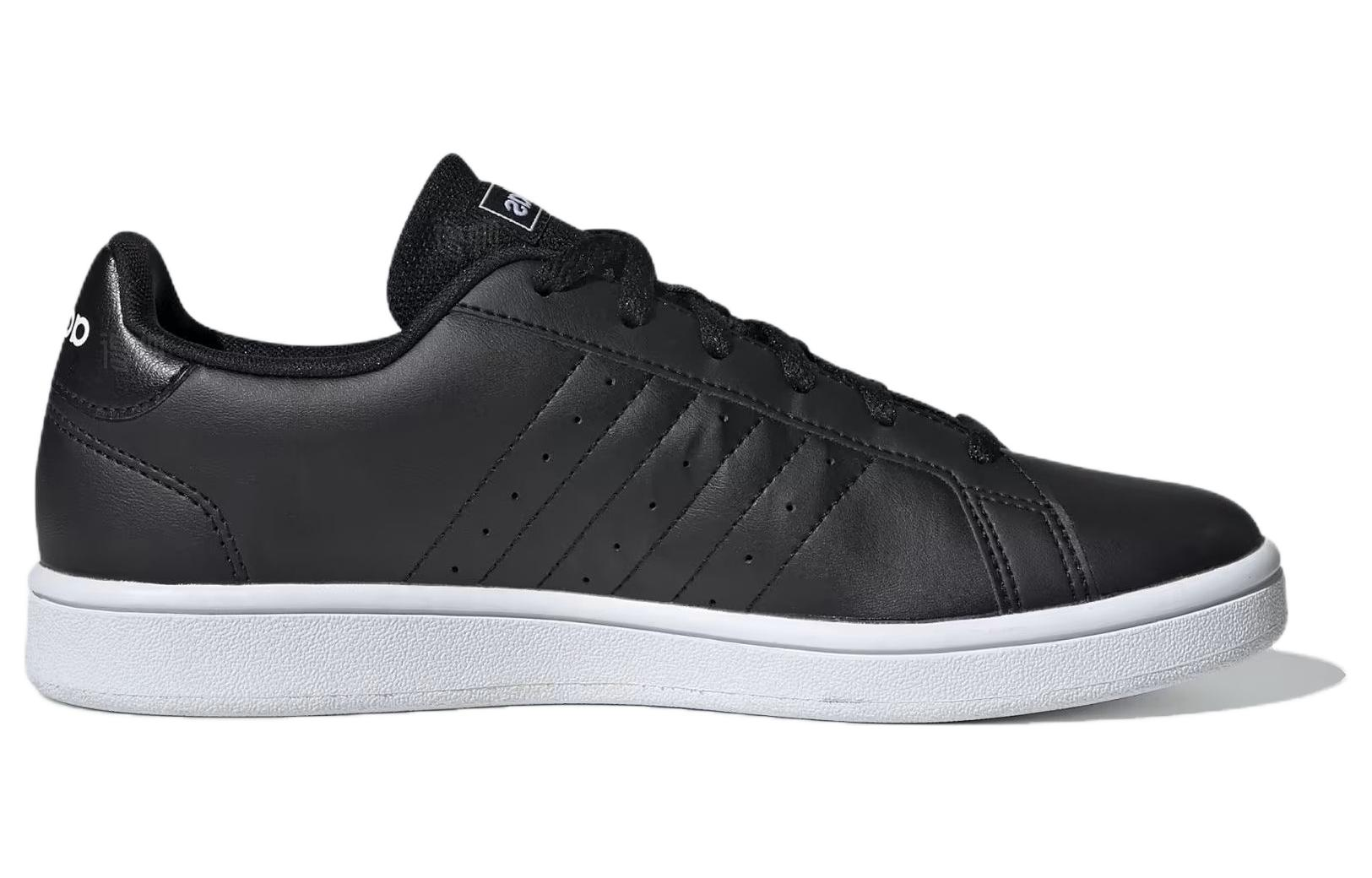 Женские кеды adidas neo GRAND COURT Base (черно-белые) — Чёрный / белый — фото 2