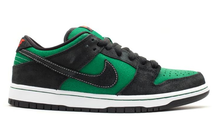 Мужские кроссовки Nike Dunk SB Pine Green Black (черно-зеленые) — 松绿/黑/原子红 — фото 2