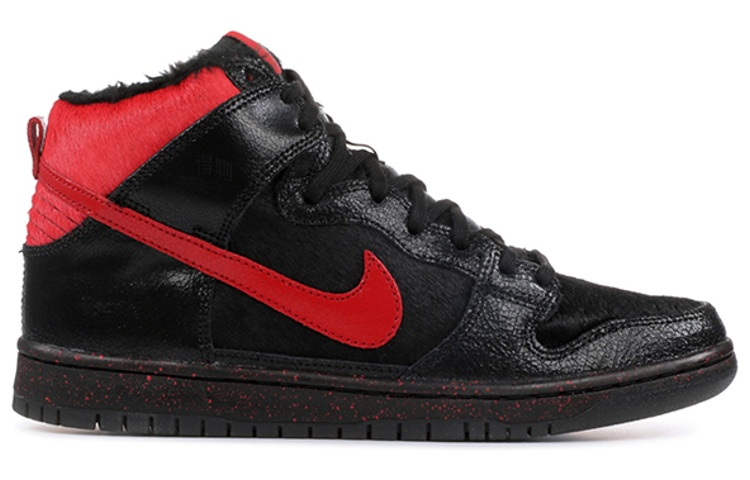 Мужские кеды Nike Dunk SB Krampus (черно-красные) — 黑/体育红 — фото 2