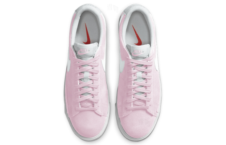 Мужские кеды Nike Blazer (розовый / белый) — фото 4