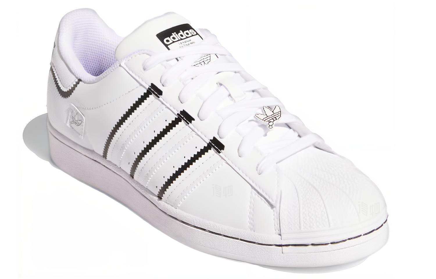 кроссовки adidas originals SUPERSTAR (бело-черные) — Белый / чёрный — фото 3