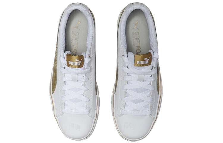 Кеды PUMA Court Point Vulc V2 (бело-золотые) — Белыйзолотой — фото 3